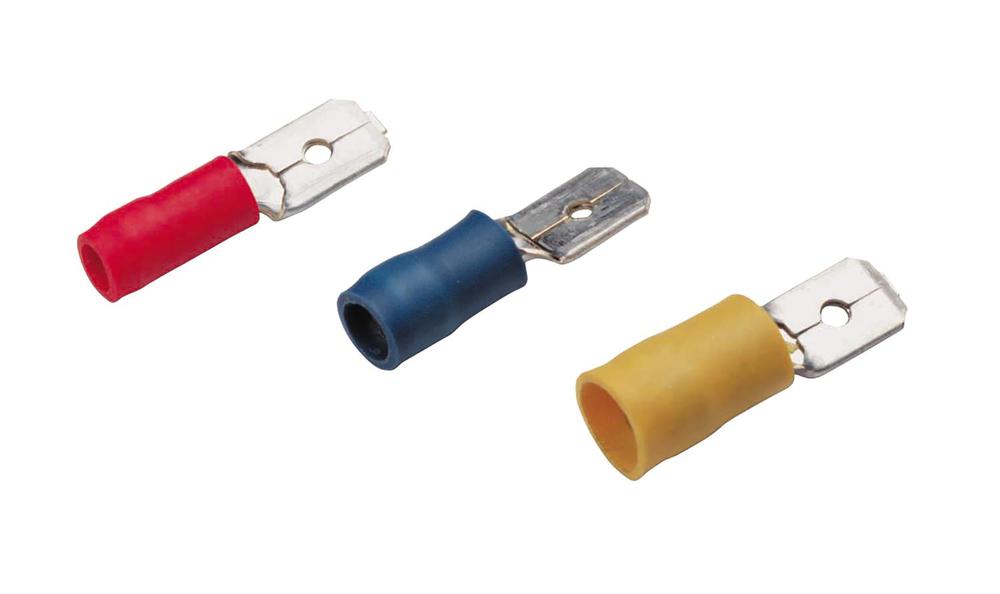 Izolovaný konektor Cu 4-6/6,3x0,8 mm, žlutý