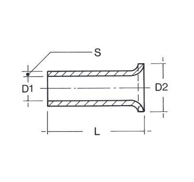 Neizolovaná dutinka Cu 2,5/12 mm
