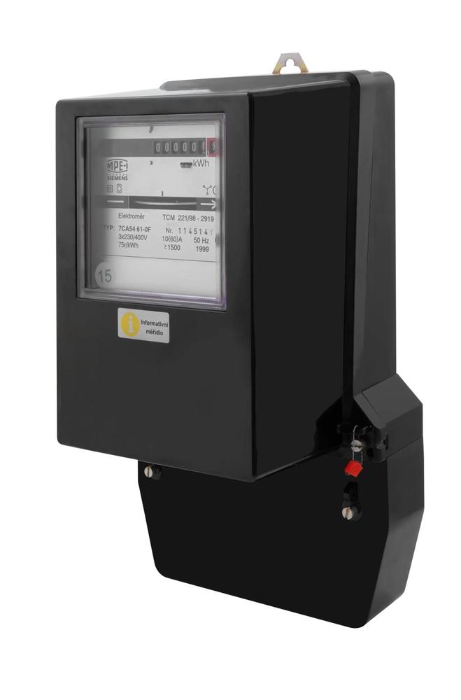 Elektroměr ET 10(60)A, 3-fáz., 1-tar., na kříž, mech. číselník, REPASOVANÝ