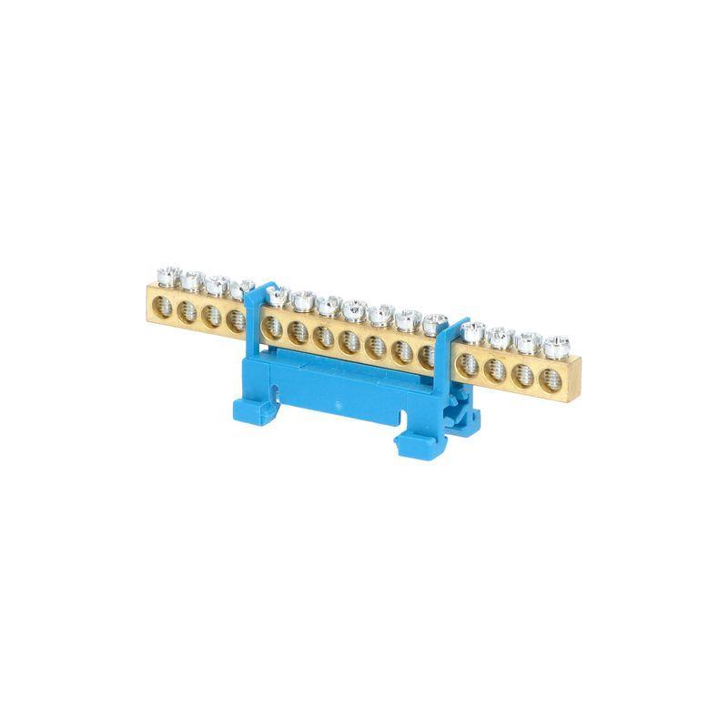 Můstek N 15 (svorkovnice 15x16mm2), nekrytý IP00, modrý, 63A, na DIN