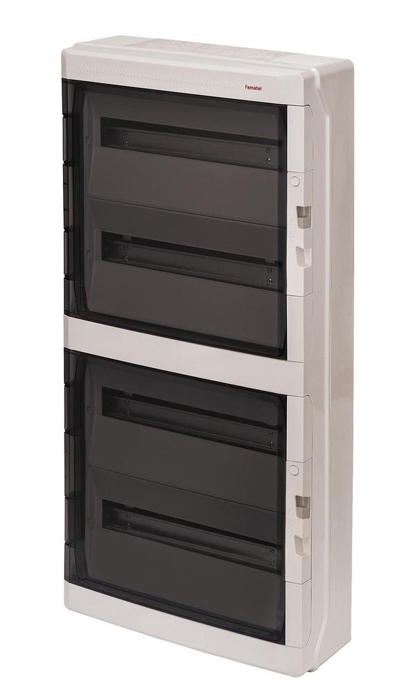 Rozvodnice AcquaPLUS 39072 IP65, 72mod. (4x18), na omítku, průhl. dveře, 879x430x160mm