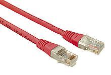 Patch kabel CAT5E UTP PVC 1m červený non-snag-proof C5E-155RD-1MB