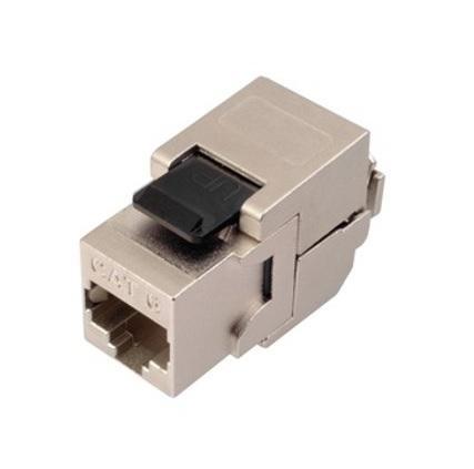 Samořezný keystone Solarix CAT6A STP RJ45 SXKJ-10G-STP-BK-SA Component Level a 4PPoE certifikace