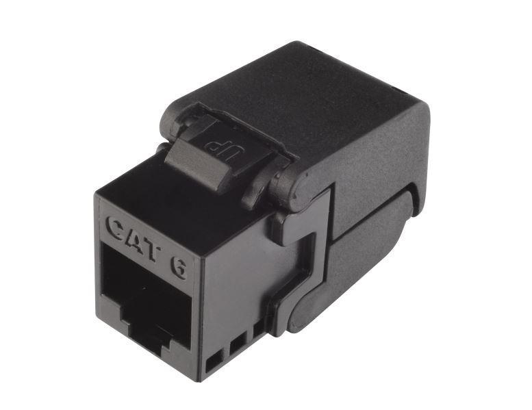 Samořezný keystone Solarix CAT6 UTP SXKJ-6-UTP-BK-SA Component Level a 4PPoE certifikace