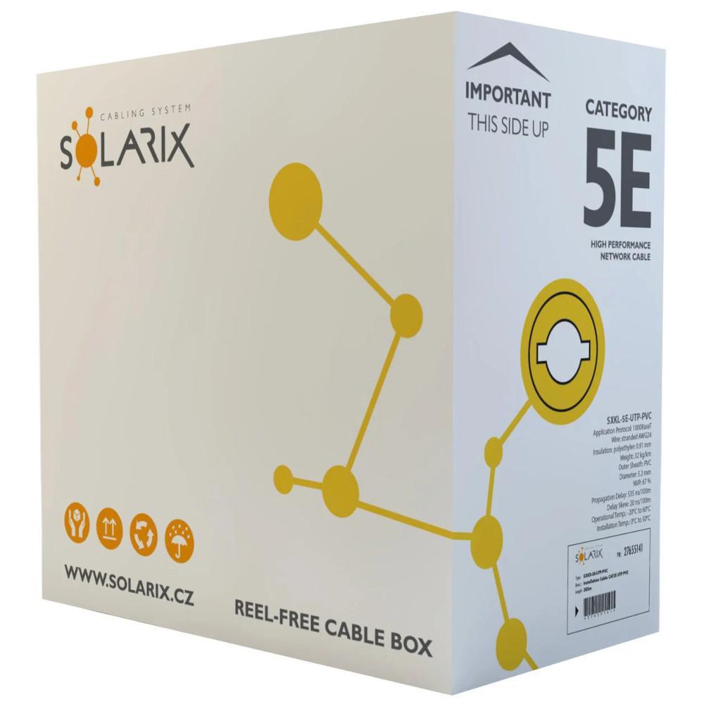 Kabel licna Solarix CAT5E UTP PVC šedý SXKL-5E-UTP-PVC-GY