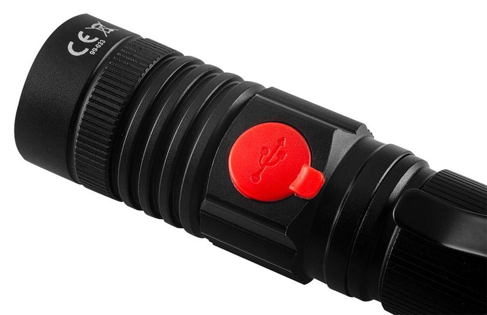Flashlight rechargeable USB 800lm 2in1 CREE T6 LED