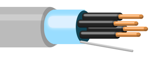 Kabel JYTY-O  4 x 1