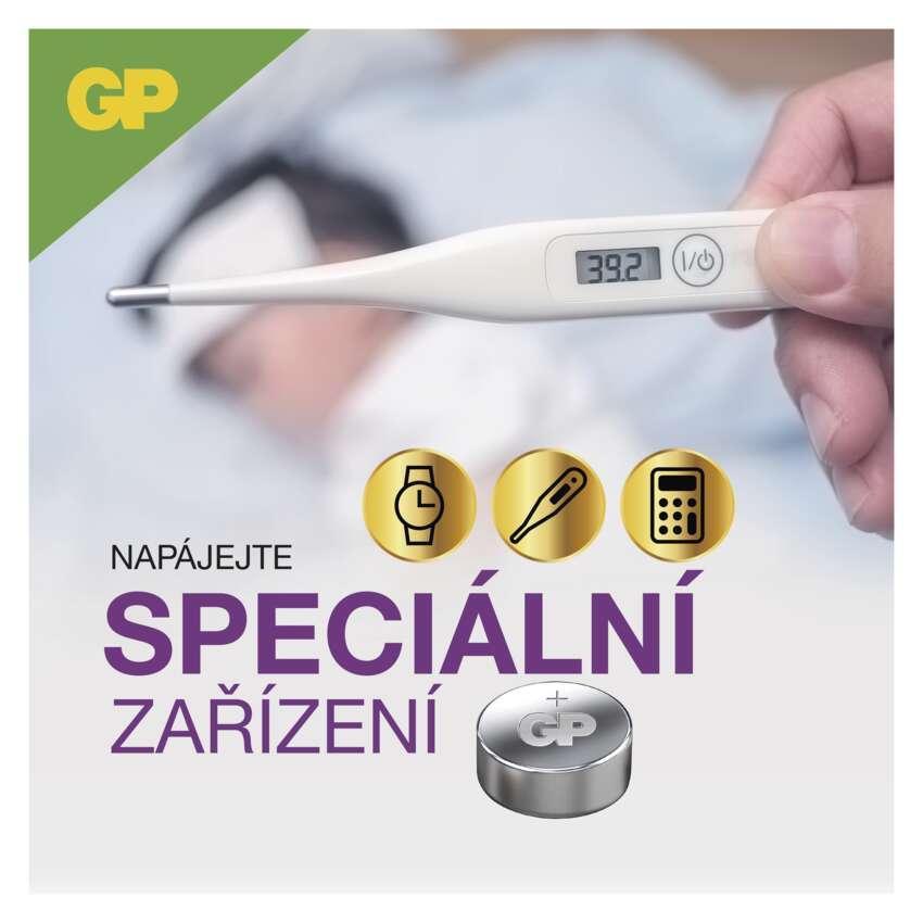 GP alkalická knoflíková baterie A76F (LR44) 5BL