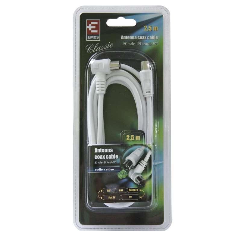 ANTÉNNÍ KOAX. KABEL 90° 2,5M