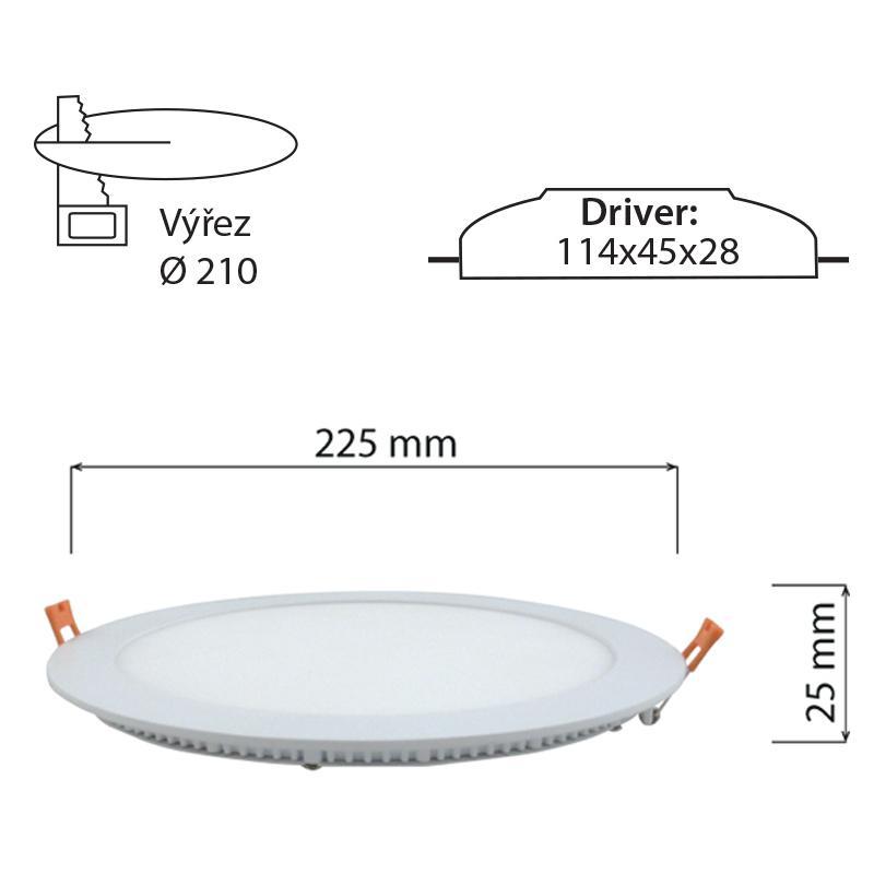 LED podhledové svítidlo Toro R21, 21W, 4000K