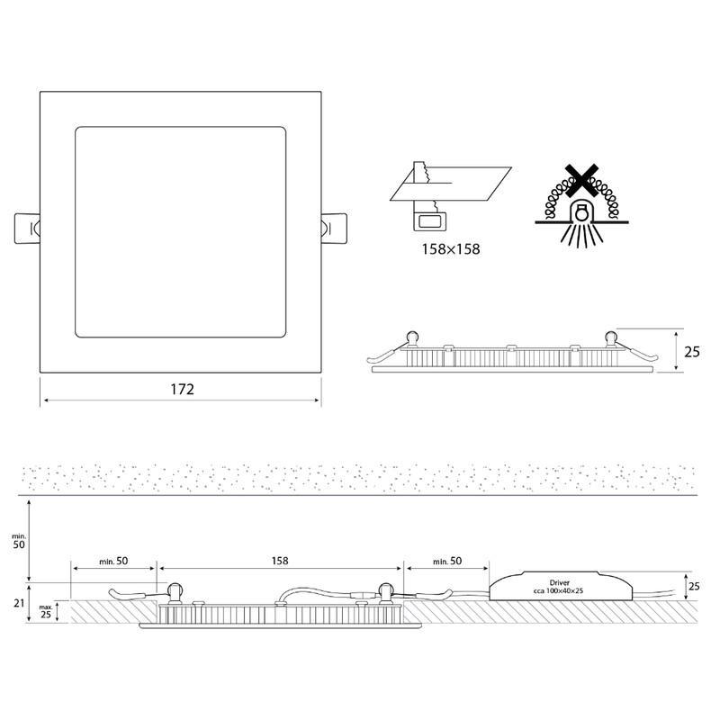 LED podhledové svítidlo Toro S15, 15W, 3000K